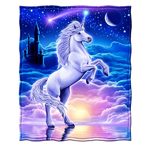 Unicorn Fleece Throw Blanket - EK CHIC HOME