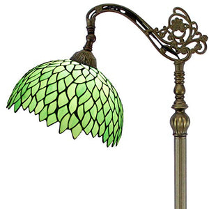 Tiffany Reading Floor Lamp Green Wisteria Arched Stained Glass Lamp - EK CHIC HOME