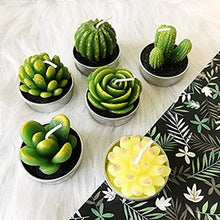 Load image into Gallery viewer, 6PCS Cactus Tealight Candles, Decorative Delicate Succulent Handmade Cute Mini Plants Candles - EK CHIC HOME