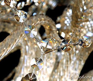 15 Lights Crystals Chandelier  Color Cognac - EK CHIC HOME