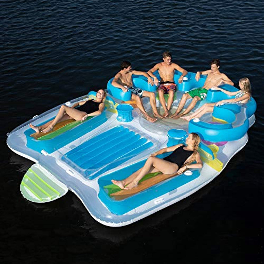 Floating Island Inflatable Raft 7 Person! - EK CHIC HOME