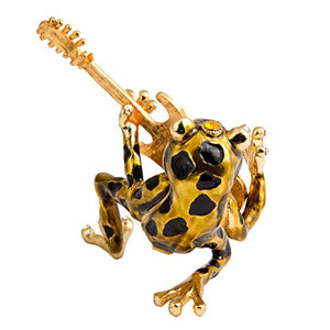 Hand Painted Enameled Frog Style Decorative Hinged Jewelry Trinket Box - EK CHIC HOME