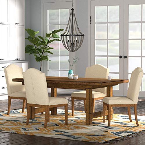 Grey 4-Light Wood Chandelier, 45.5