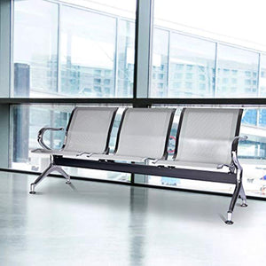 Airport Reception Chairs Waiting Room Chair 3 Seat Reception Bench for Office, Business, Bank, Hospital - EK CHIC HOME