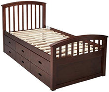 Load image into Gallery viewer, 6 Drawer Storage Bed, Twin, Dark Cappuccino - EK CHIC HOME
