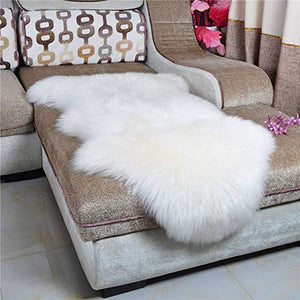 Soft Faux Sheepskin Fur -  2 x 3 Feet,Gray - EK CHIC HOME