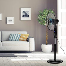 Load image into Gallery viewer, Oscillating Pedestal Fan w/Timer, LCD Display, Double Blades, Remote Control - EK CHIC HOME