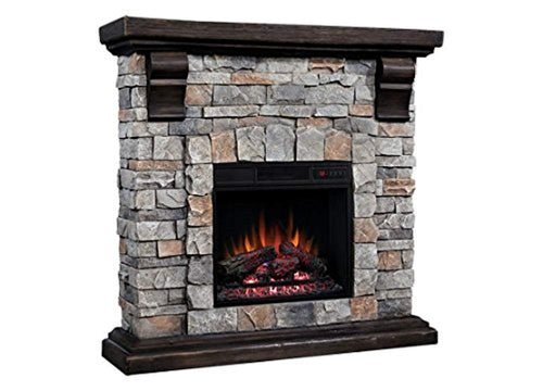 Classic Flame Pioneer Stone Electric Fireplace Mantel Package - EK CHIC HOME