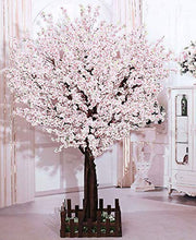 Load image into Gallery viewer, White Artificial Cherry Blossom Tree Indoor Outdoor Silk Flower - EK CHIC HOME