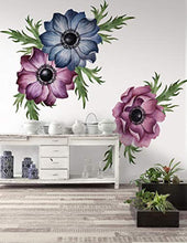 Load image into Gallery viewer, Anemone Floral Wall Decal Watercolor Wall Stickers Flowers Peel n Stick - EK CHIC HOME