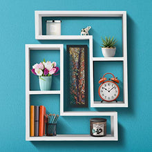 Load image into Gallery viewer, Sorbus Floating Shelf L-Shaped Set — L-Ledge Wall Shelves with 2 Openings, - EK CHIC HOME