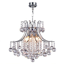 Load image into Gallery viewer, Modern 6 Lights Chrome Finish Crystal Chandeliers Flush Mounted Pendant - EK CHIC HOME