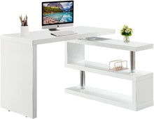 Load image into Gallery viewer, L-Shaped Corner Writing Desk, Contemporary 360° Rotating - EK CHIC HOME