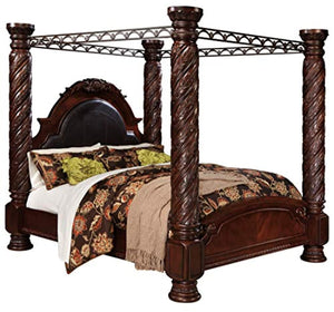 6 Piece Canopy Bedroom Set in King or California King (King) - EK CHIC HOME