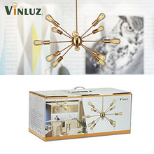 Load image into Gallery viewer, 12 Light Brushed Brass Mid Century Ceiling Lights - EK CHIC HOME