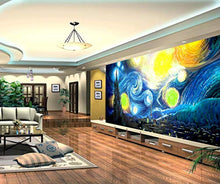 Load image into Gallery viewer, Wall Mural 3D Wallpaper Abstract Oil Painting Starry Sky - EK CHIC HOME