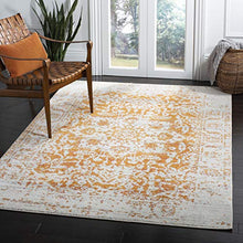 Load image into Gallery viewer, Madison Collection  Cream and Navy Distressed Medallion Area Rug (8&#39; x 10&#39;) - EK CHIC HOME