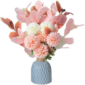 Artificial Flowers with Vase Faux Hydrangea  Arrangements - EK CHIC HOME