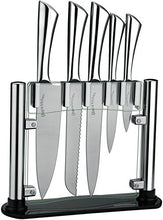 Load image into Gallery viewer, Kitchen Knives  - 6 Pieces Stainless Steel Knives with an Acrylic Stand - EK CHIC HOME
