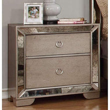 Load image into Gallery viewer, EVA Mirrored 6 Pcs Bedroom Set with 5 Drawer Chest, King, Silver/Bronze - EK CHIC HOME