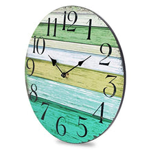 Load image into Gallery viewer, 14&quot; Silent Non Ticking Wall Clock, Wooden Decorative Round - Vintage Rustic Country Tuscan Style - EK CHIC HOME