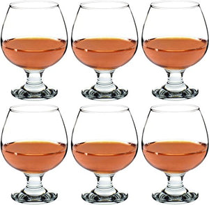 Brandy/Cognac Snifter Glasses  - Pack of 6 Glasses - EK CHIC HOME