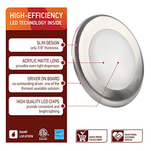 4 Inch LED Ceiling Light-Dimmable W/Junction Box -12 Pack - EK CHIC HOME