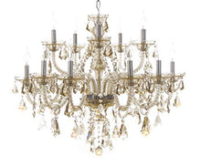 Load image into Gallery viewer, 15 Lights Crystals Chandelier  Color Cognac - EK CHIC HOME