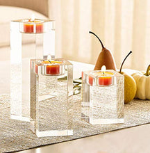 Load image into Gallery viewer, Large Crystal Candle Holders Set of 3, 3.1/4.7/6.2 inches Height - EK CHIC HOME