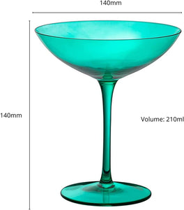 Colored Vintage Glass Coupes 12oz - EK CHIC HOME