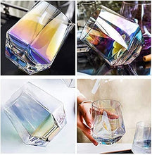 Load image into Gallery viewer, Stemless Wine Glass Set Of 4(10 Oz),Iridescent Glassware For Gift , - EK CHIC HOME
