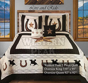 Western Peak 5 Pc Luxury Western Texas Star Cowboy - EK CHIC HOME