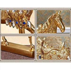 Golden Horse Statue for Wealth/ Classical Sculpture - EK CHIC HOME