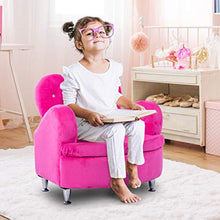 Load image into Gallery viewer, Kids Sofa, Toddler Ultra-Soft Velvet Armrest Chair Couch for Girls Bedroom Living Room, Children Furniture - EK CHIC HOME
