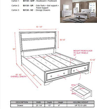 Load image into Gallery viewer, 6-Piece Watson Queen Size Bedroom Set. Bed, Dresser, Mirror, Chest &amp; 2 Night Stands - EK CHIC HOME