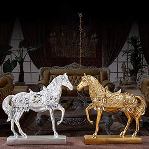 Golden Horse Statue for Wealth/ Classical Sculpture - EK CHIC HOME