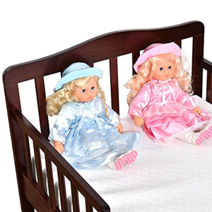 Toddler Bed, Wood Kids Bedframe Children Classic Sleeping Bedroom Furniture w/Safety Rail Fence - EK CHIC HOME