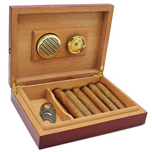 Load image into Gallery viewer, Custom Engraved Cigar Humidor and Hygrometer Gift Box - Premium Rosewood Piano Finish - Personalized and Monogrammed for Free - EK CHIC HOME