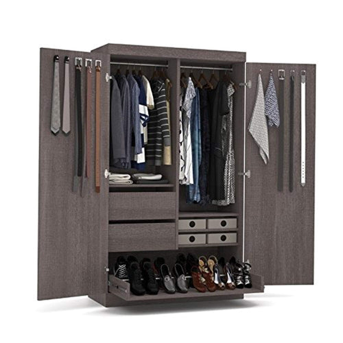 CHIC Designs Pullout Armoire in Bark Gray - EK CHIC HOME