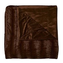 Load image into Gallery viewer, Embossed Faux Fur Throw Blanket &amp; Bedspread - Luxurious Over-Sized Faux Fur Blanket Caramel - EK CHIC HOME