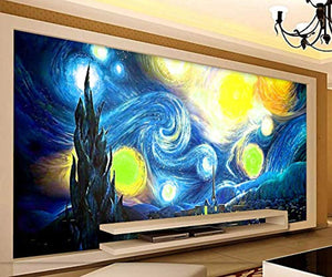Wall Mural 3D Wallpaper Abstract Oil Painting Starry Sky - EK CHIC HOME