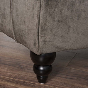 Luxury Chaise Sofa, Grey - EK CHIC HOME