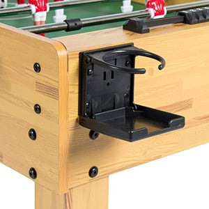 48in Wooden Soccer Foosball Table w/ 2 Balls, 2 Cup Holders for Home - EK CHIC HOME