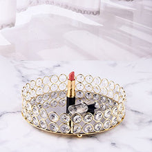 Load image into Gallery viewer, Crystal Beads Round Mirrored Decorative Tray - EK CHIC HOME