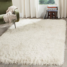 Load image into Gallery viewer, Venice Shag Collection Handmade Pearl Polyester Area Rug - EK CHIC HOME