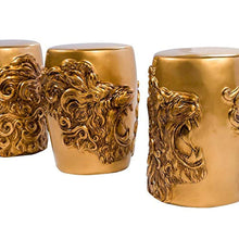 Load image into Gallery viewer, The Lazy Legend Stool Gold Lion Chair - EK CHIC HOME