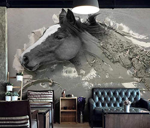 Wall Mural 3D Wallpaper Embossed Abstract Horse - EK CHIC HOME