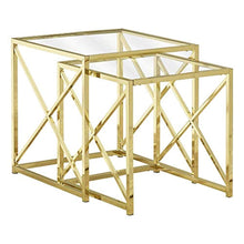 Load image into Gallery viewer, Set of 2 Nesting Table, Gold - EK CHIC HOME