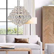 Load image into Gallery viewer, Modern Pendant Chandelier Crystal Raindrop Lighting Ceiling Light Fixture Lamp D20 in x H16 in - EK CHIC HOME