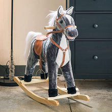 Load image into Gallery viewer, Wooden Rocking Horse Plush Toys Rocker with Sound - EK CHIC HOME